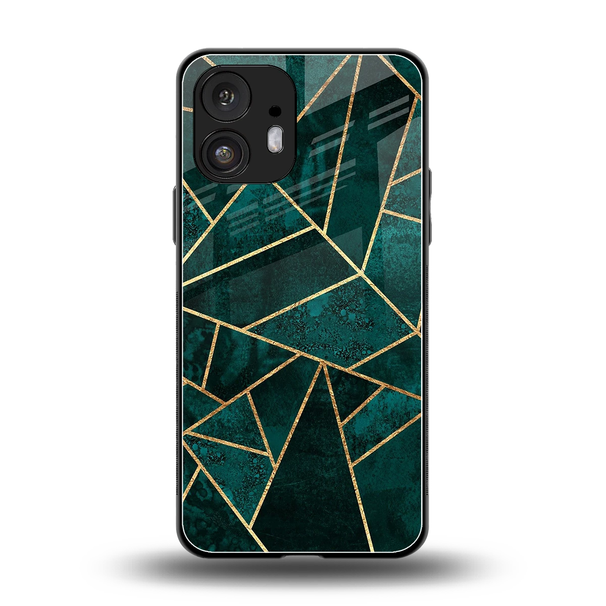 Emerald Geometry back phone cover | glass case for nothing phone 2