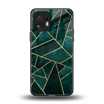 Emerald Geometry back phone cover | glass case for nothing phone 2