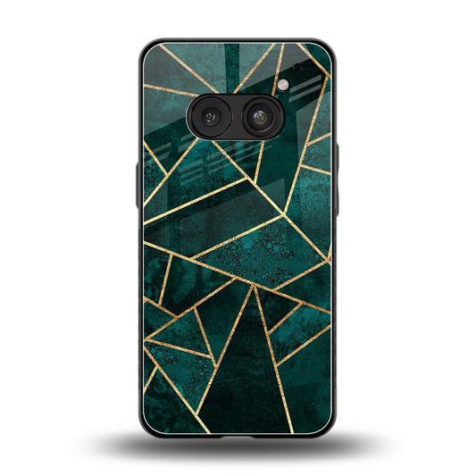 Emerald Geometry back phone cover | glass case for nothing phone 2a