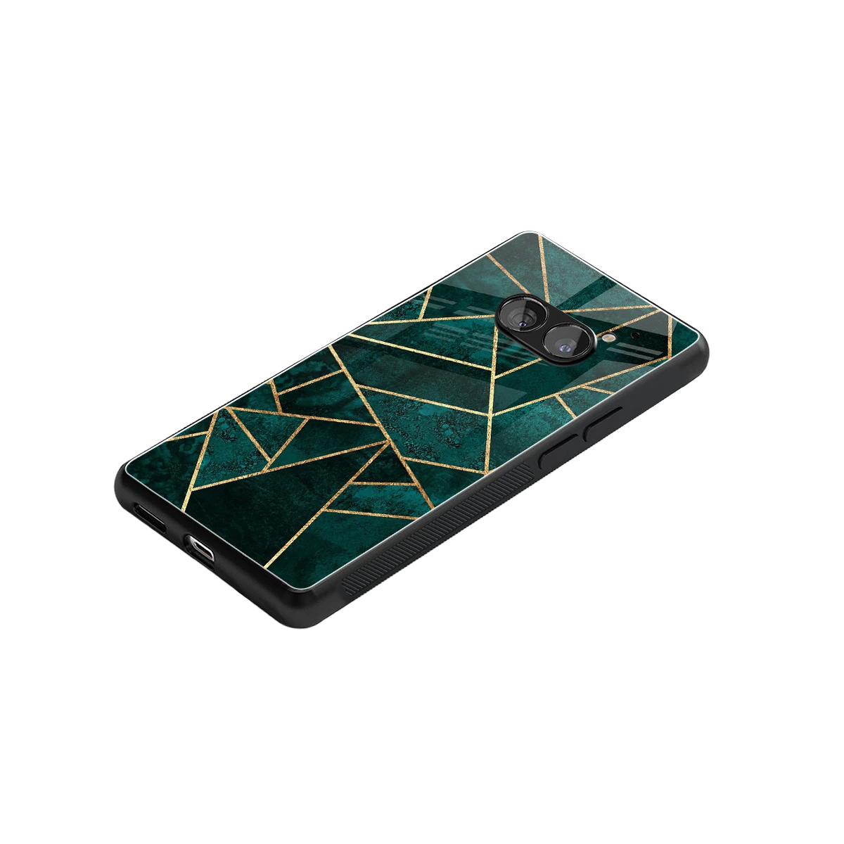 Emerald Geometry stylish phone case for nothing phone 2a | glossy glass and slim fit