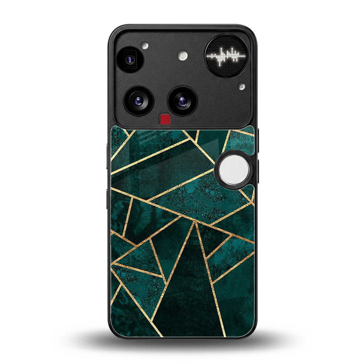 Emerald Geometry back phone cover | glass case for nothing phone 3