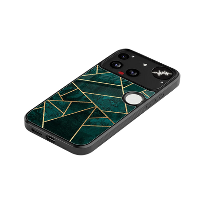 Emerald Geometry stylish phone case for nothing phone 3 | glossy glass and slim fit