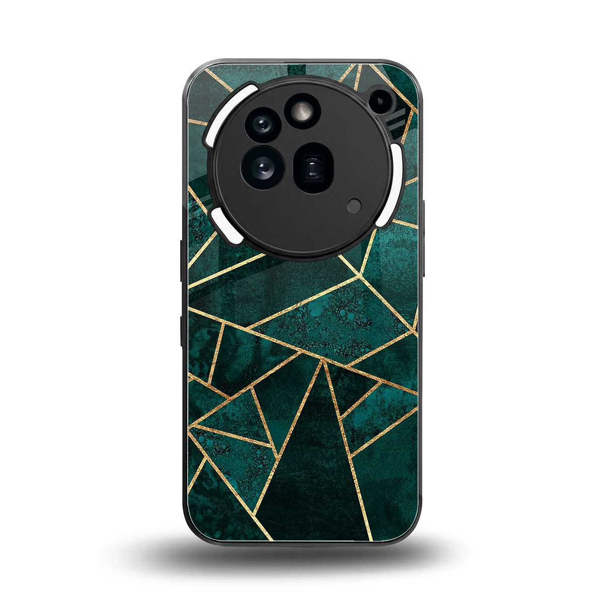 Emerald Geometry back phone cover | glass case for nothing phone 3a pro