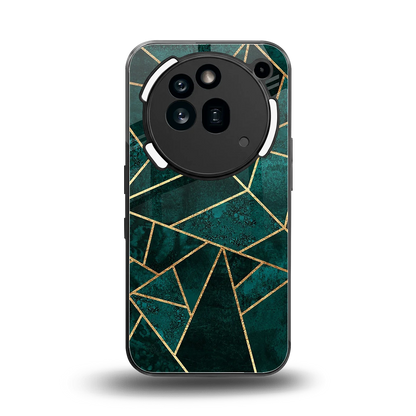 Emerald Geometry back phone cover | glass case for nothing phone 3a pro