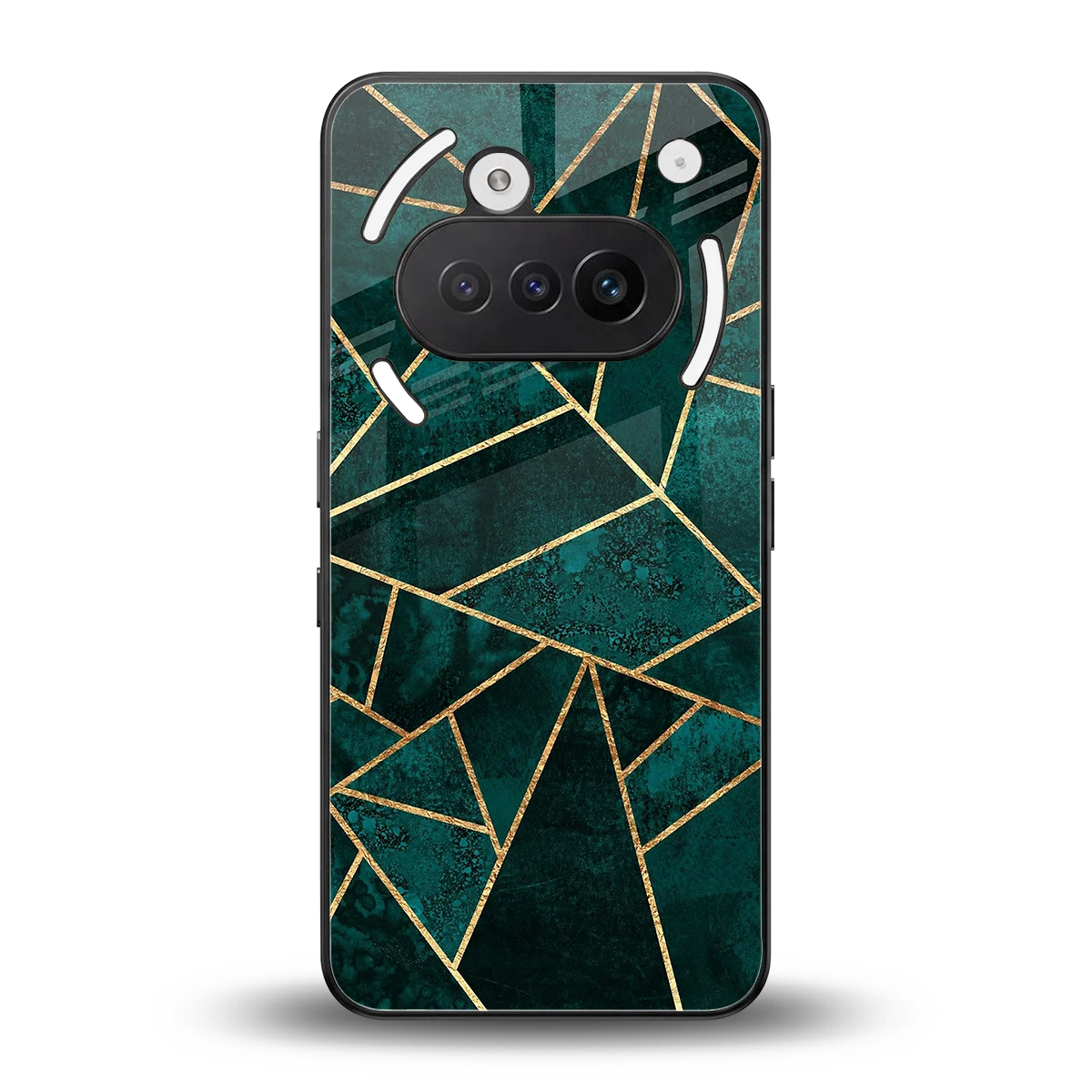 Emerald Geometry back phone cover | glass case for nothing phone 3a
