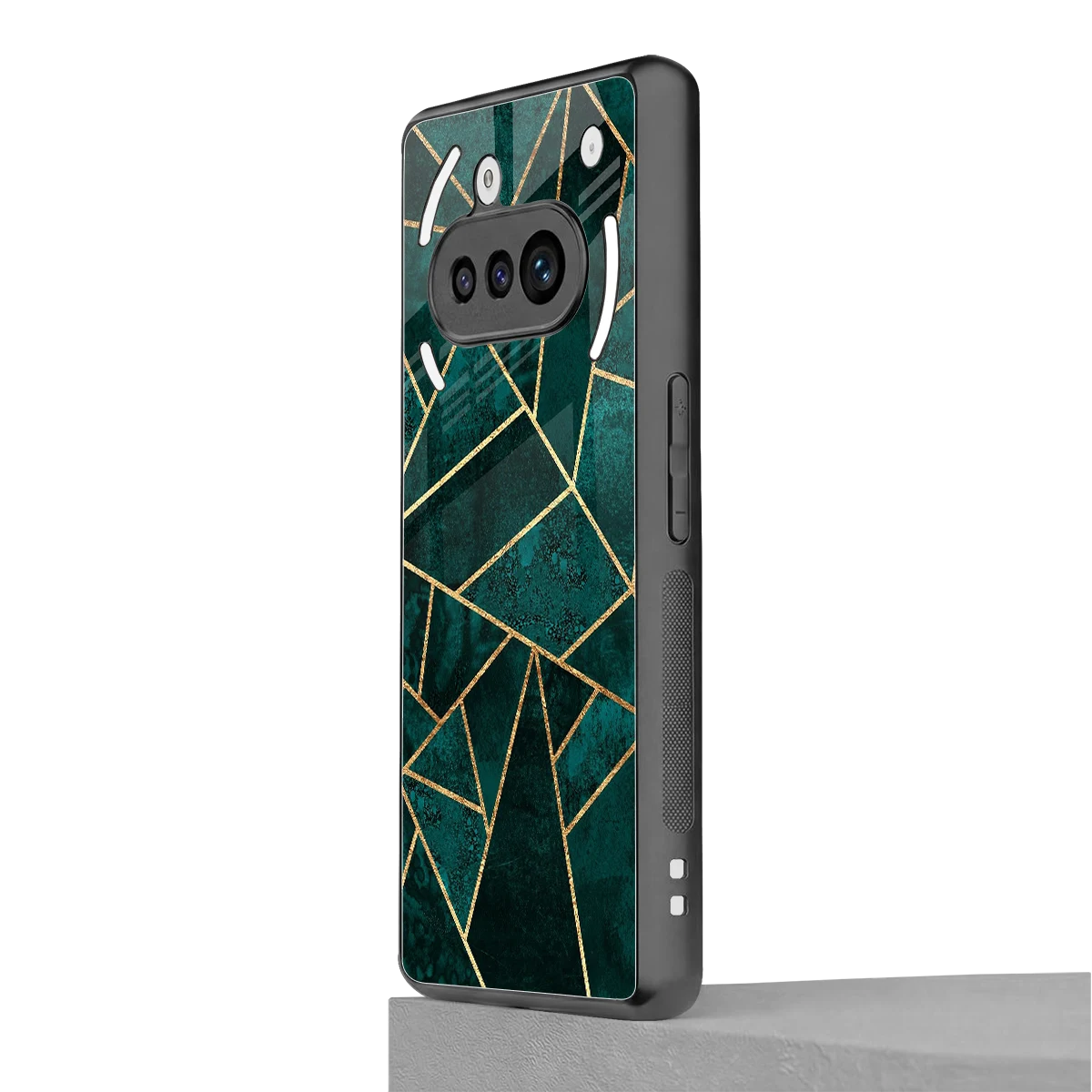 Emerald Geometry nothing phone 3a mobile cover | shockproof glass phone case