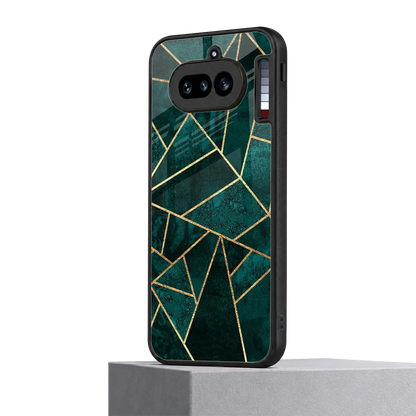 Emerald Geometry nothing phone 4a mobile cover | shockproof glass phone case