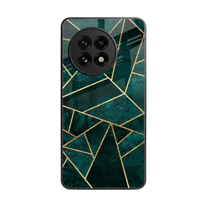 Emerald Geometry back phone cover | glass case for oneplus 13r