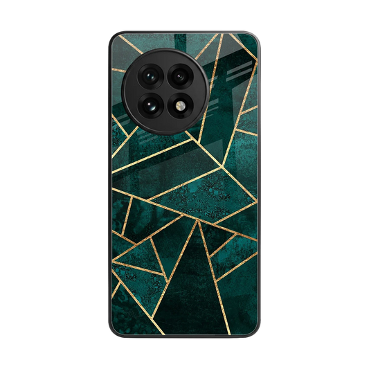 Emerald Geometry back phone cover | glass case for oneplus 13r