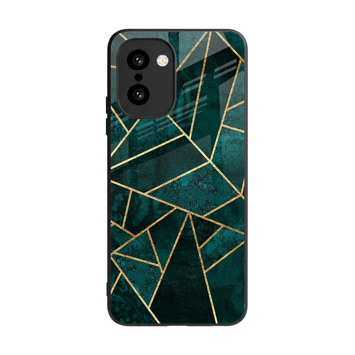 Emerald Geometry back phone cover | glass case for oneplus 15r