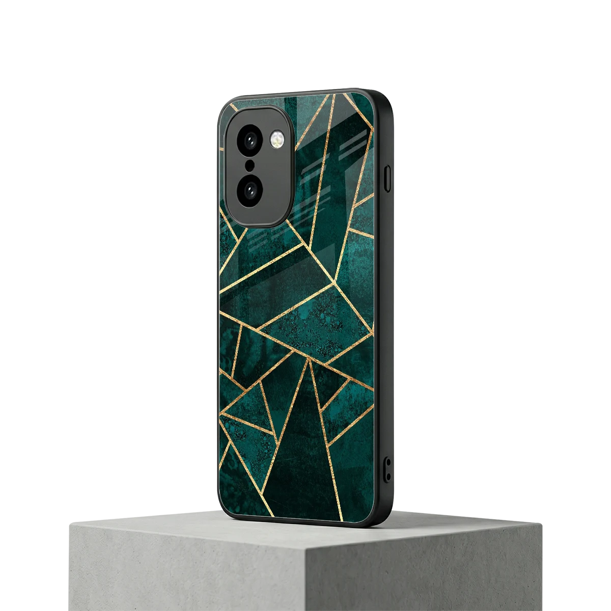 Emerald Geometry oneplus 15r mobile cover | shockproof glass phone case