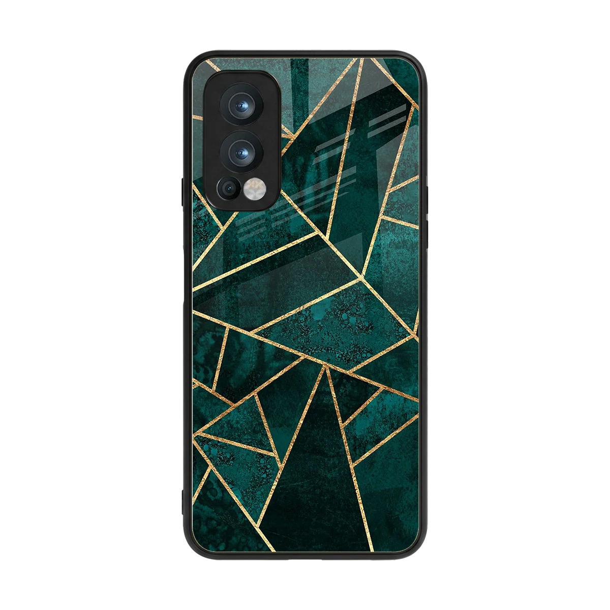 Emerald Geometry back phone cover | glass case for oneplus nord 2