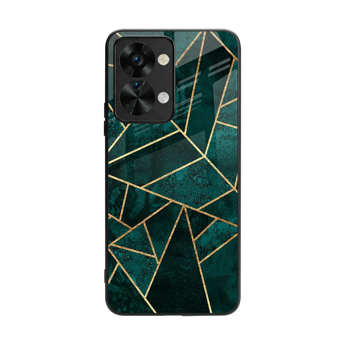 Emerald Geometry back phone cover | glass case for oneplus nord 2t