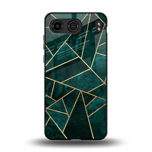 Emerald Geometry back phone cover | glass case for oneplus nord 4