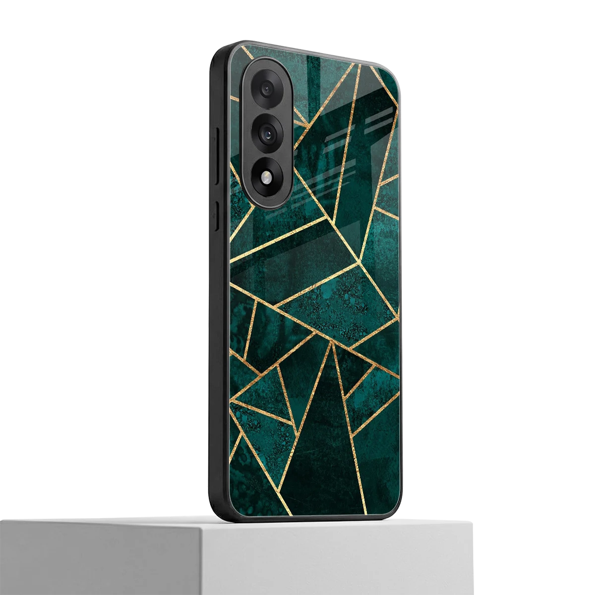 Emerald Geometry oneplus nord 5 mobile cover | shockproof glass phone case