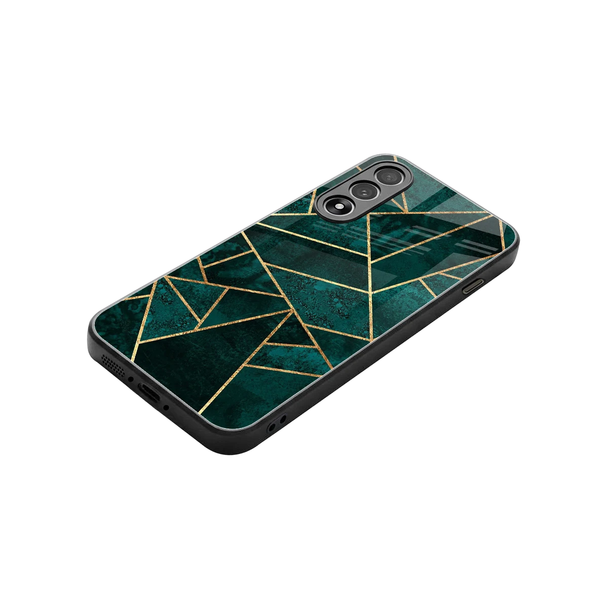 Emerald Geometry stylish phone case for oneplus nord 5 | glossy glass and slim fit