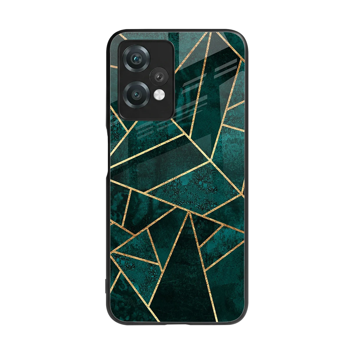 Emerald Geometry back phone cover | glass case for oneplus nord ce 2 lite