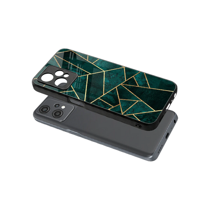 Emerald Geometry sleek oneplus nord ce 2 lite cover with tempered glass back and TPU edges