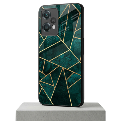 Emerald Geometry oneplus nord ce 2 lite mobile cover | shockproof glass phone case