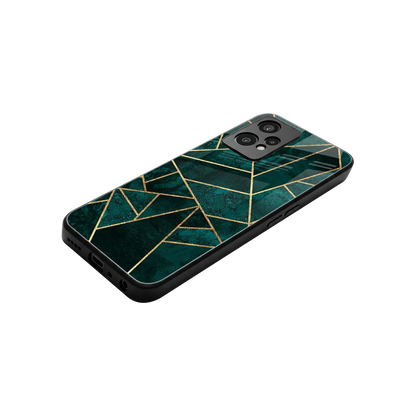 Emerald Geometry stylish phone case for oneplus nord ce 2 lite | glossy glass and slim fit
