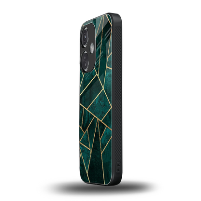 Emerald Geometry oneplus nord ce 3 mobile cover | shockproof glass phone case