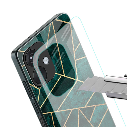 Emerald Geometry stylish phone case for oneplus nord ce 3 | glossy glass and slim fit