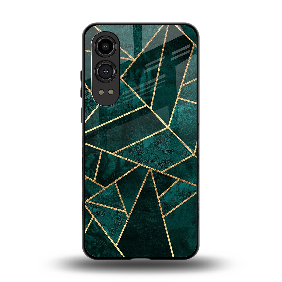 Emerald Geometry back phone cover | glass case for oneplus nord ce 4 lite