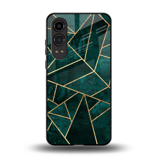 Emerald Geometry back phone cover | glass case for oneplus nord ce 4 lite