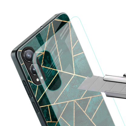 Emerald Geometry stylish phone case for oneplus nord ce 4 lite | glossy glass and slim fit