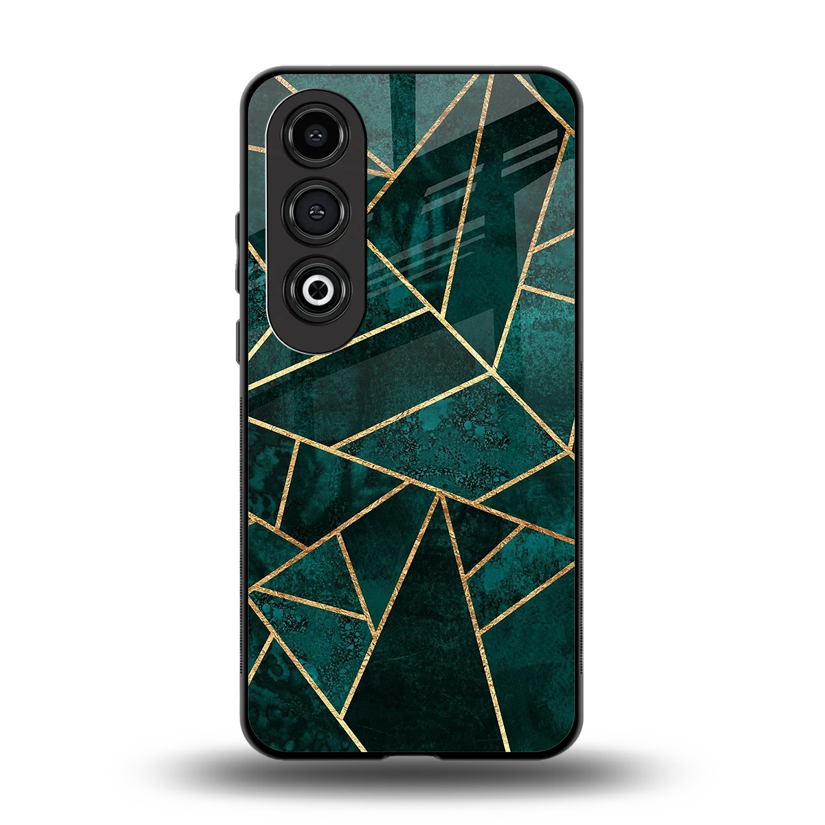 Emerald Geometry back phone cover | glass case for oneplus nord ce 4