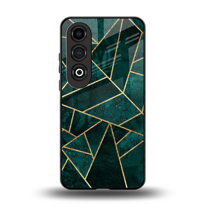 Emerald Geometry back phone cover | glass case for oneplus nord ce 4