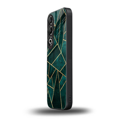 Emerald Geometry oneplus nord ce 4 mobile cover | shockproof glass phone case