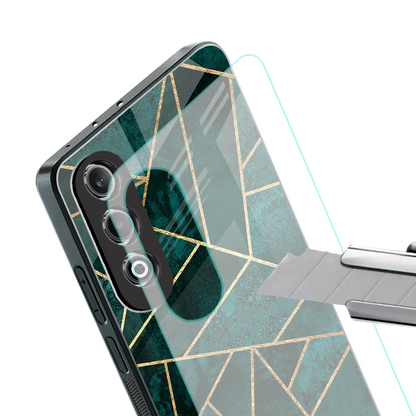 Emerald Geometry stylish phone case for oneplus nord ce 4 | glossy glass and slim fit