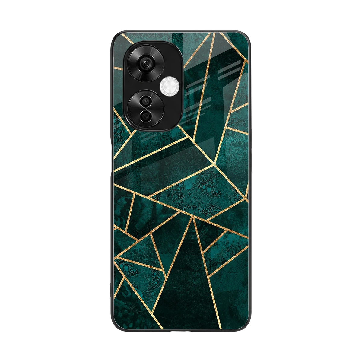 Emerald Geometry back phone cover | glass case for oneplus nord ce 3 lite