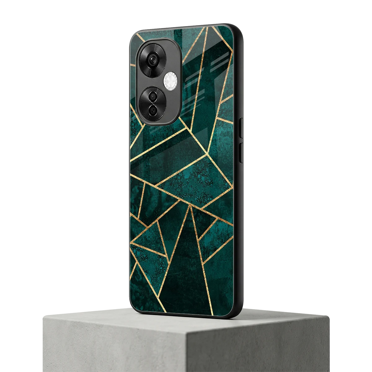 Emerald Geometry oneplus nord ce 3 lite mobile cover | shockproof glass phone case