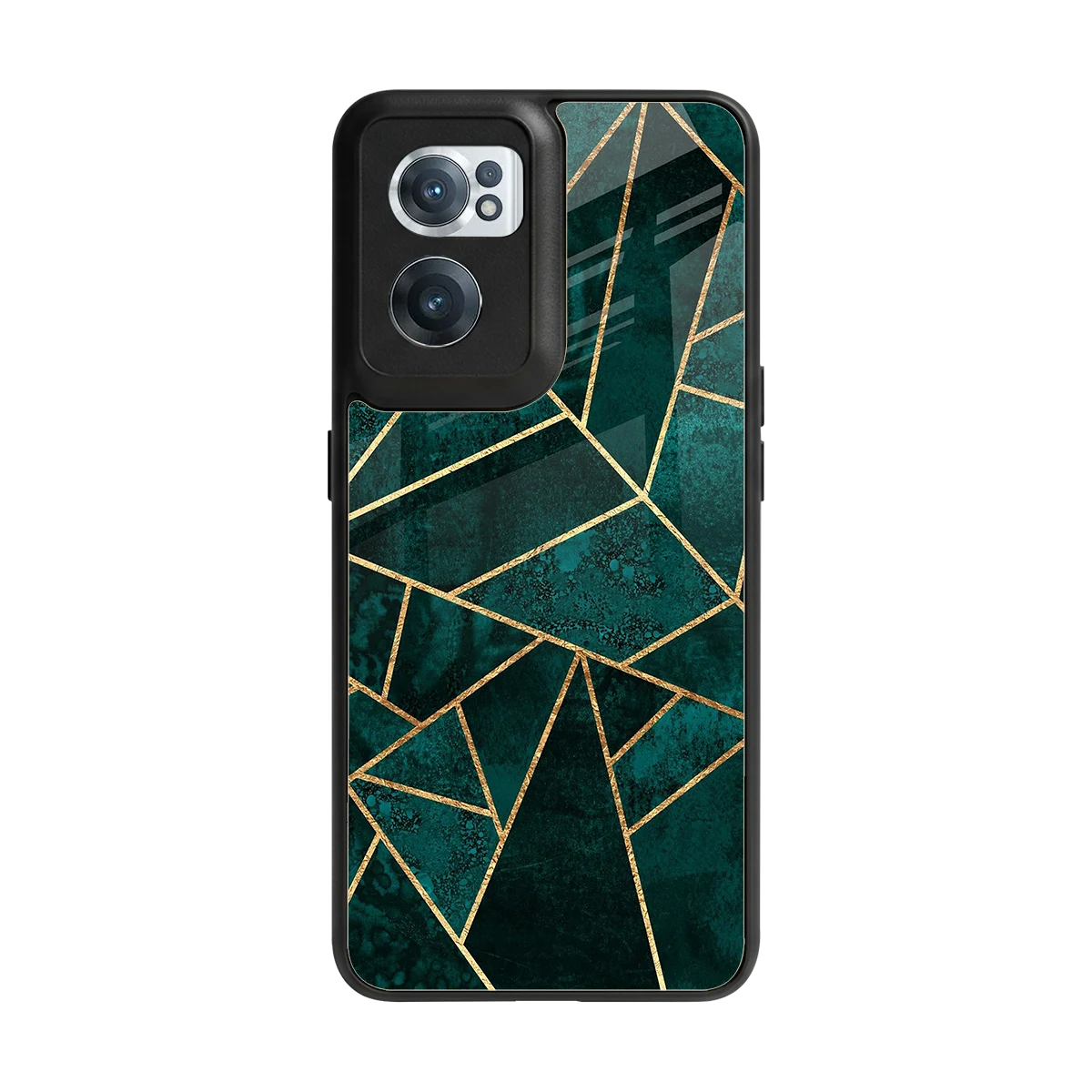 Emerald Geometry back phone cover | glass case for oneplus nord ce 2