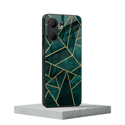 Emerald Geometry oppo a5x 5g mobile cover | shockproof glass phone case