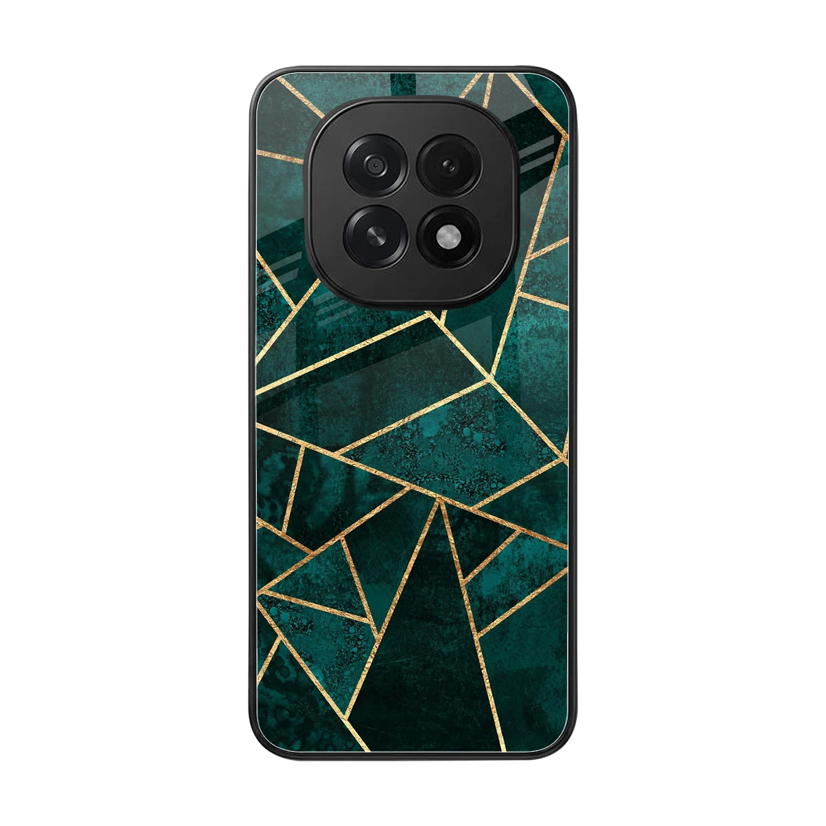 Emerald Geometry back phone cover | glass case for oppo f29 5g