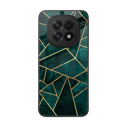 Emerald Geometry back phone cover | glass case for oppo f29 5g