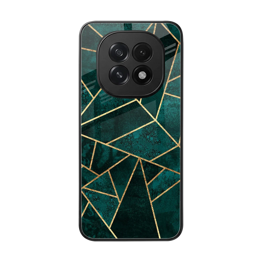 Emerald Geometry back phone cover | glass case for oppo f29 5g