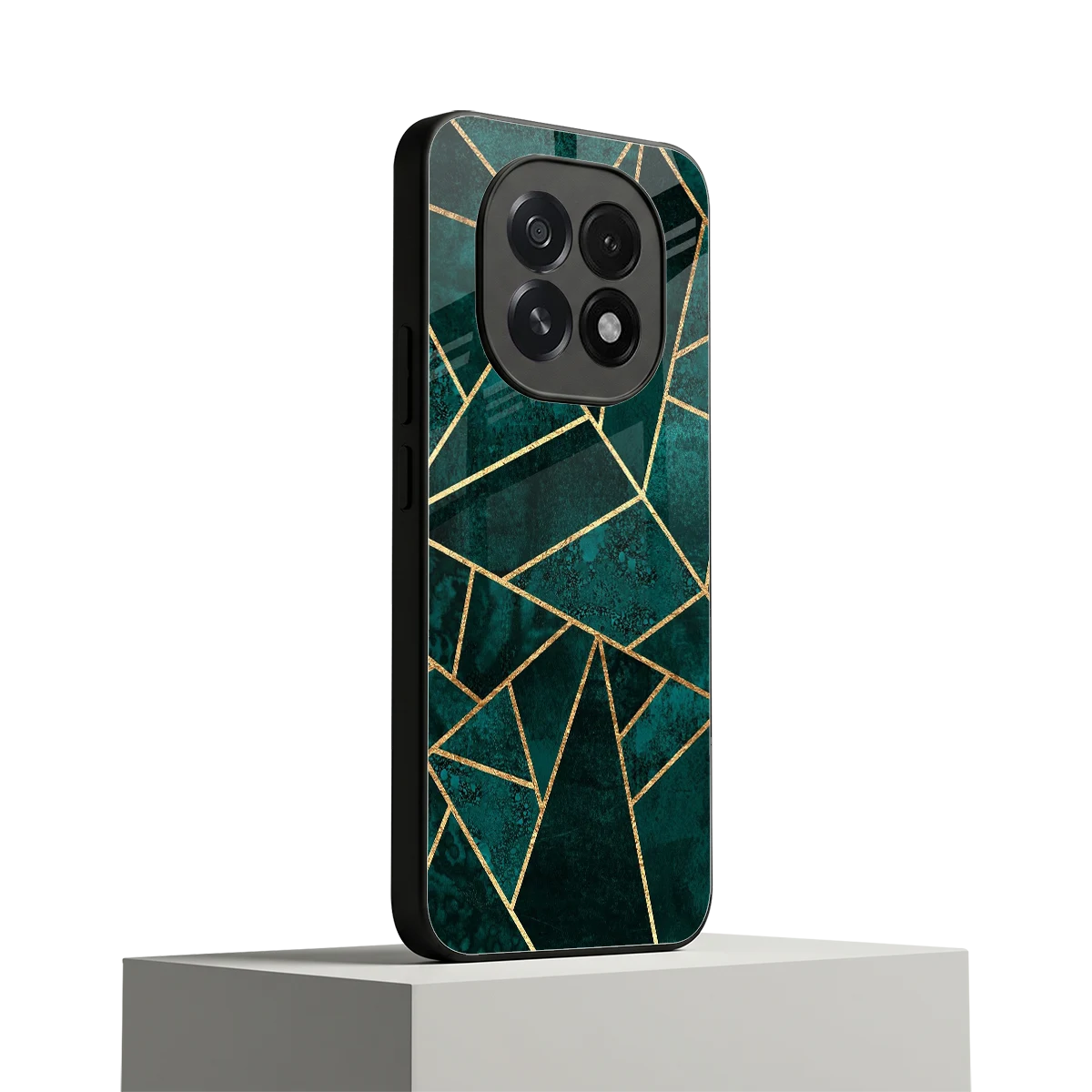 Emerald Geometry oppo f29 5g mobile cover | shockproof glass phone case