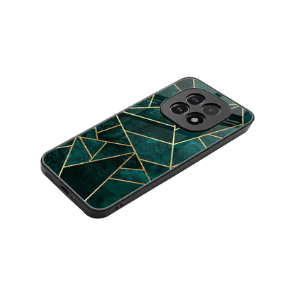 Emerald Geometry stylish phone case for oppo f29 5g | glossy glass and slim fit