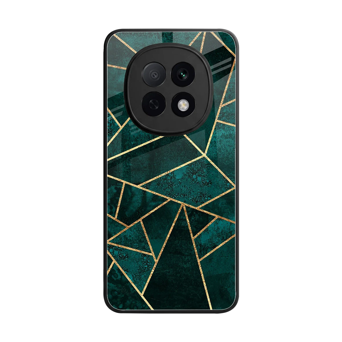 Emerald Geometry back phone cover | glass case for oppo f29 pro 5g