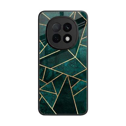 Emerald Geometry back phone cover | glass case for oppo f29 pro 5g