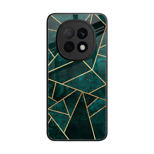 Emerald Geometry back phone cover | glass case for oppo f29 pro 5g
