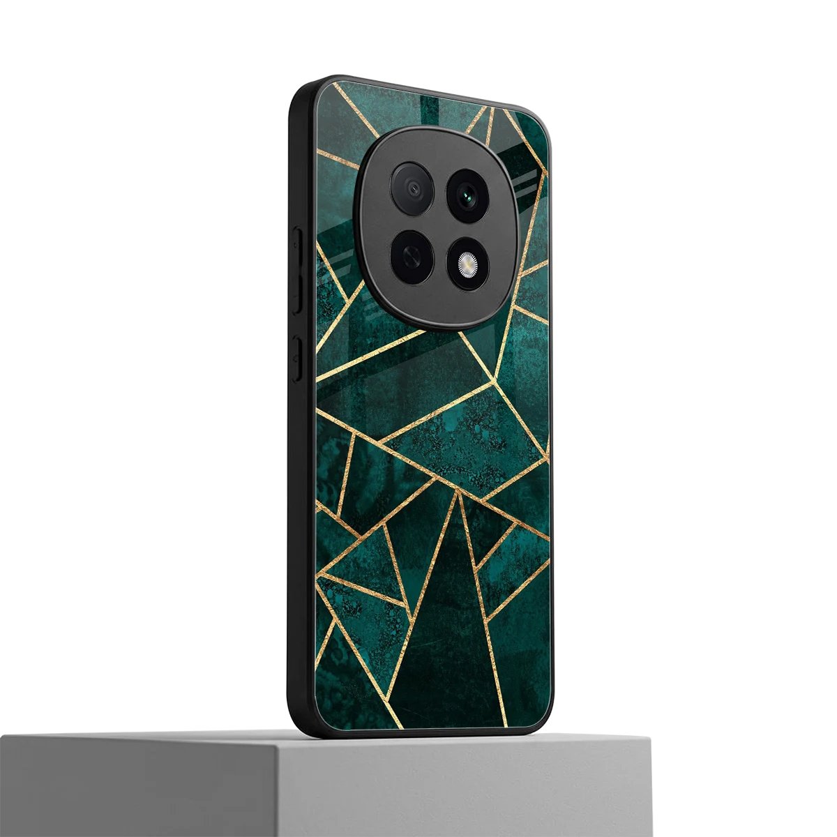 Emerald Geometry oppo f29 pro 5g mobile cover | shockproof glass phone case