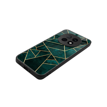Emerald Geometry stylish phone case for oppo f29 pro 5g | glossy glass and slim fit