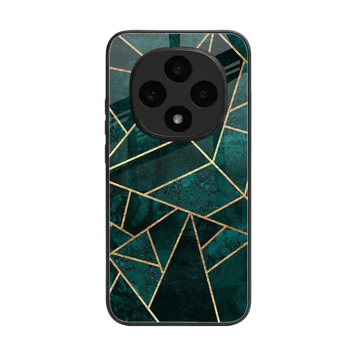 Emerald Geometry back phone cover | glass case for oppo f31 pro 5g