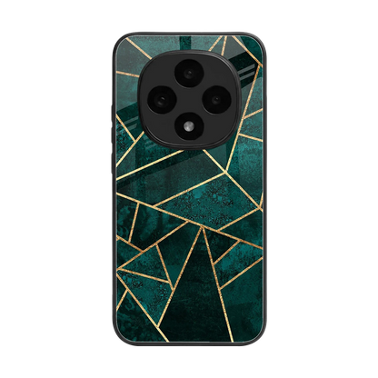 Emerald Geometry back phone cover | glass case for oppo f31 pro 5g
