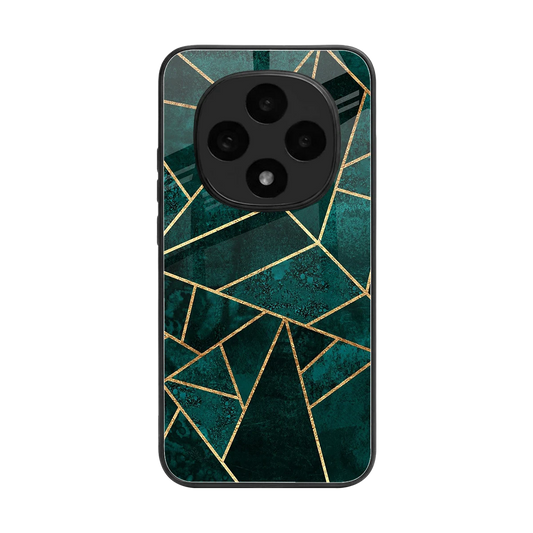 Emerald Geometry back phone cover | glass case for oppo f31 pro 5g